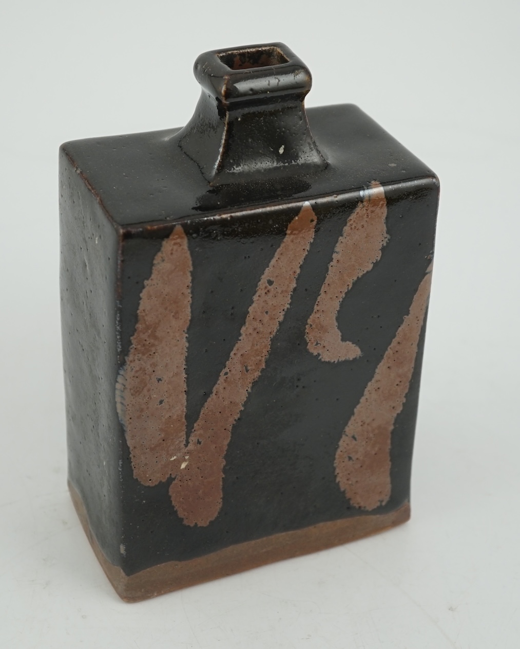 Attributed to Shoji Hamada (1894-1978), a tenmoku glazed bottle vase